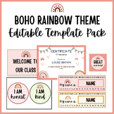 Editable Template Bundle | Boho Rainbow