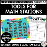Editable Templates and Rotation Board for Math Stations | 