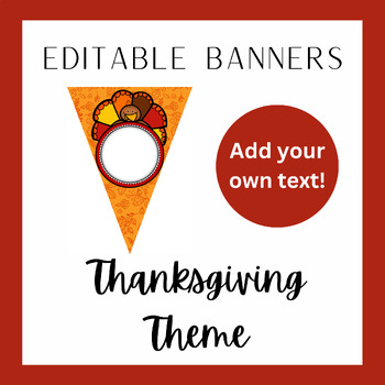 Preview of Editable Banners - Thanksgiving Theme