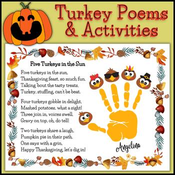 Editable Thanksgiving Handprint Turkey Poems November Thanksgiving ...
