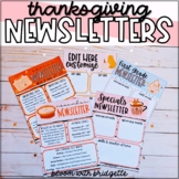 Editable Thanksgiving Newsletter Templates