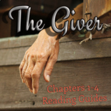 Editable The Giver: Reading Guides for Chapters 1-4 (CCSS 
