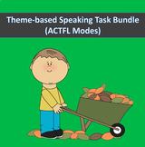Editable Theme-based Speaking Task bundle (NY WL New Stand