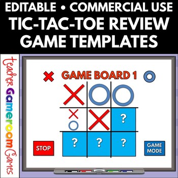 Preview of Editable Tic-Tac-Toe Game Template - Commercial Use