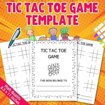 Preview of Editable Tic Tac Toe Game Template - TicTacToe - Naughts and Crosses Game