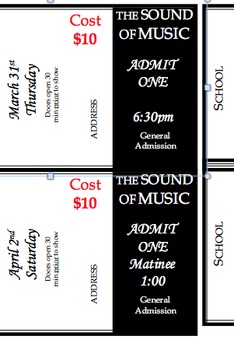 Preview of Editable Tickets for Performance, Musical Tickets