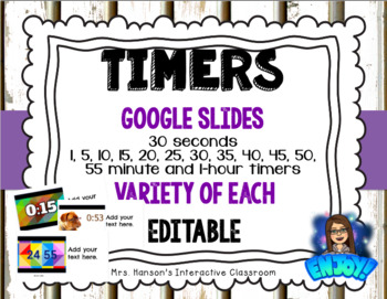 Preview of Editable Timers for Google Slides
