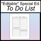 Sped Checklist Template [Editable Checklist] [Editable To 