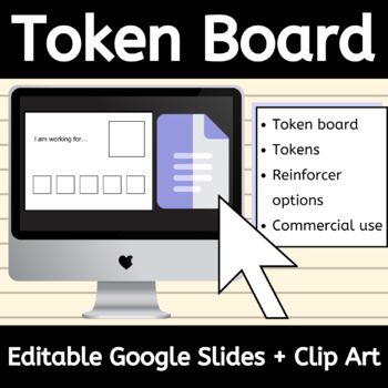 Preview of Editable Token Board Google Slides Template with Clip Art for Commercial Use