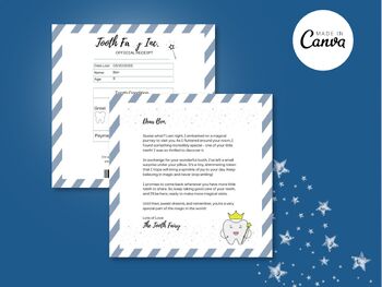 Preview of Editable Tooth Fairy Letter, Tooth Fairy Letter, Tooth Fairy Receipt