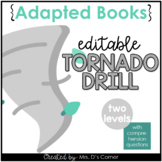 Editable Tornado Drill Adapted Books [ Level 1 and Level 2