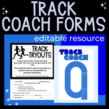 Preview of Editable Track Coach Forms