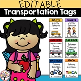 Editable Transportation Tags