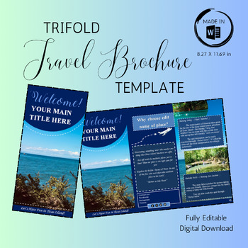 Preview of Editable Trifold Travel Brochure