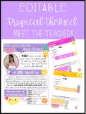 Editable Tropical Meet the Teacher