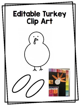 Preview of Editable Turkey Clip Art