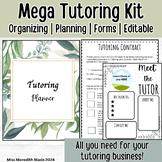 Editable Tutoring Kit | Summer Tutoring | Parent Forms | C