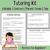 Editable Tutoring Kit for Beginners | Contract | Parent Fo