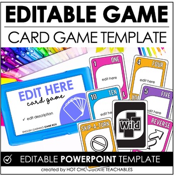 Preview of Editable UNO "Style" Card Game Template - for ANY SUBJECT | Edit in PowerPoint