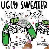 Editable Ugly Sweater Christmas Name Craft | Bulletin Board Ideas