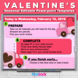 Editable VALENTINE'S DAY Themed Morning Work PowerPoint Templates