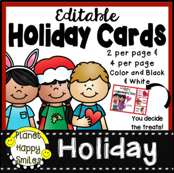 Editable Holiday Cards with Treats