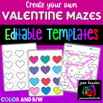Preview of Valentine Maze Template