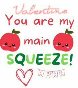 Preview of Editable | Valentine cards for apple sauce pouches!