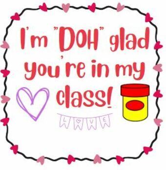 Preview of Editable | Valentine cards for play-dough!