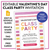 Editable Valentine's Day Class Party Invitation! 2 Designs