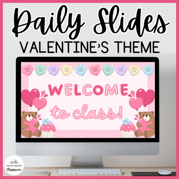 Preview of Editable Valentine's Day Daily Slides Template - Google Slides