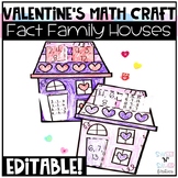 Editable Valentine's Day Fact Family Math Craft