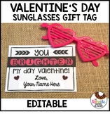 Editable Valentine's Day Gift Tag | Sunglasses
