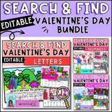 Editable Valentine's Day Search and Find Activity Bundle M