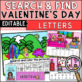 Editable Valentine's Day Search and Find Alphabet Practice