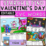 Editable Valentine's Day Search and Find Phonics Centers P