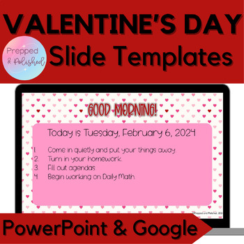 Preview of Editable Valentine's Day Slide Templates PowerPoint & Google Slides - February