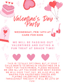 Editable Valentines Day Party Flyer for parents