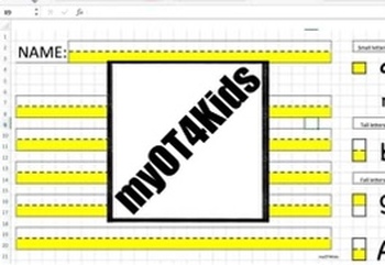 Preview of Editable Various Size Worksheets with fillable letters and boxes; landscape