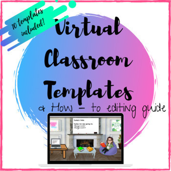 Preview of Editable Virtual Classroom Templates |Distance Learning| Bitmoji|Morning message