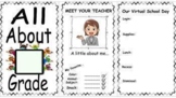 Editable "Virtual Meet the Teacher Brochure"