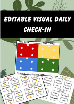 Preview of Editable Visual Daily Check In