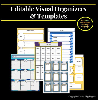 Preview of Editable Graphic Organizers & Templates