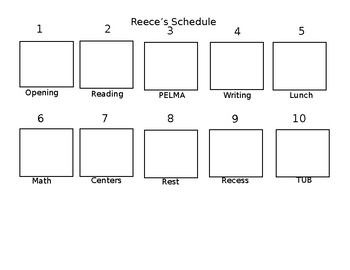 Preview of Editable Visual Schedule