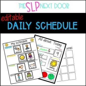 Preview of Editable Visual Schedule
