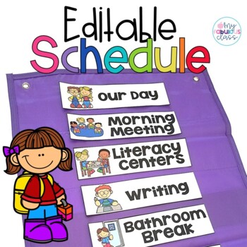 Editable Visual Schedule Cards and Individual Schedule by My Fabulous Class