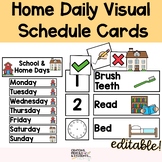 Editable Visual Schedule Cards for Home