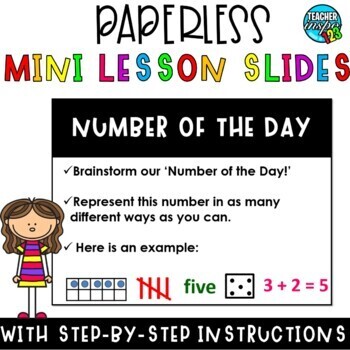 Preview of 2nd Grade Math and Writing Mini Lessons Digital Resources