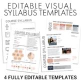 Editable Visual Syllabus Template Bundle for Any Class | F