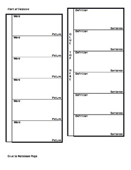 Editable Vocabulary Foldable by LearningToLoveLearning | TpT